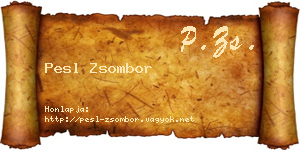 Pesl Zsombor névjegykártya